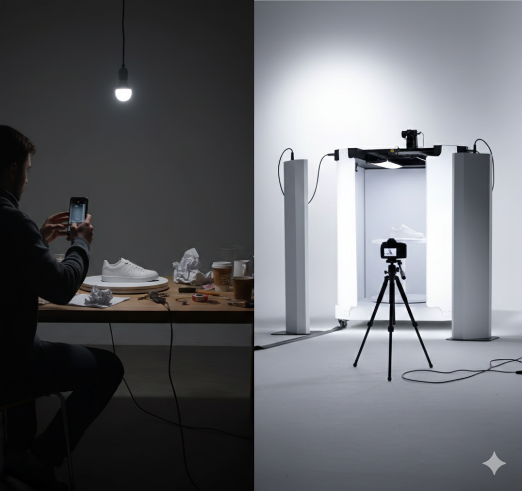 Bad diy product photography vs professional product photography with k360 Product photography